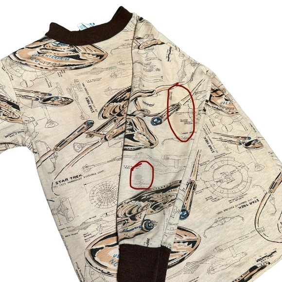 Star Trek Extremely Rare Vintage 1970's Brown Long Sleeve Shirt Toddler Size 10 - Picture 8 of 12